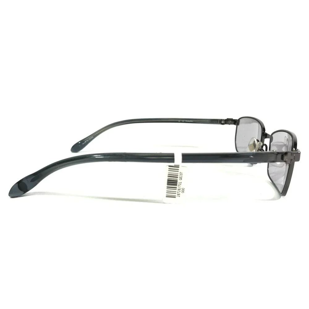 John Paul Gaultier Sunglasses 58-0062 Gray Clear Blue Rectangular w/ Gray Lenses